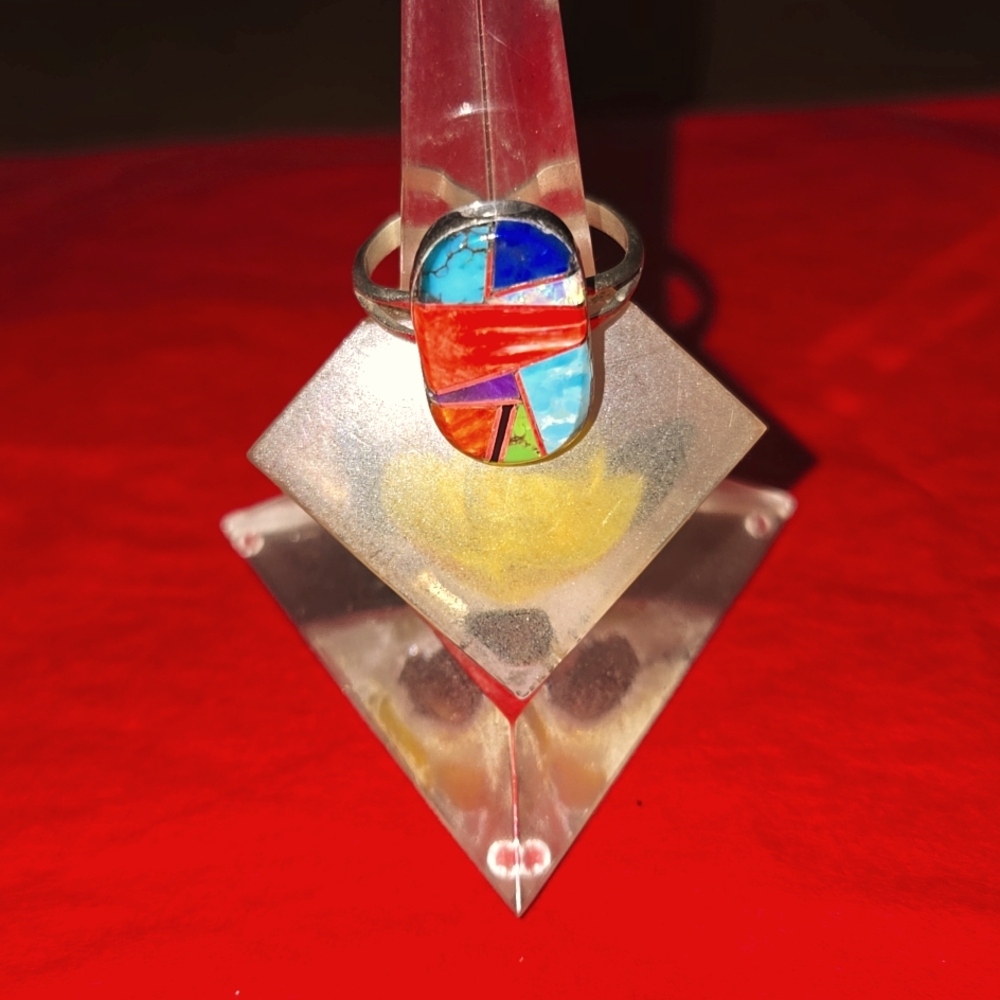 Multi Stone, Inlay Ring - image 1
